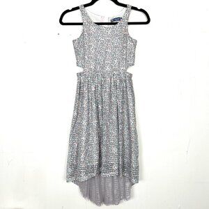 Truly Me Sara Sara Purple Floral Sequin Hi-Low Hem‎ Dress Girls 8 Medium Easter